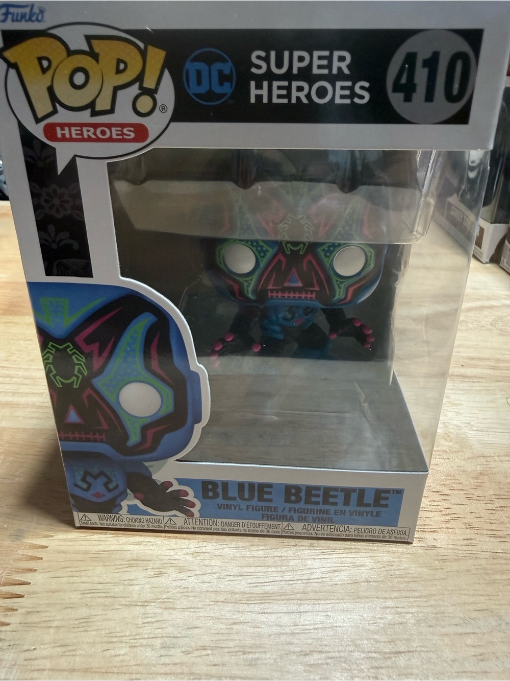 Funko Blue Beetle Neon Multicolor Pop! Heroes Figure